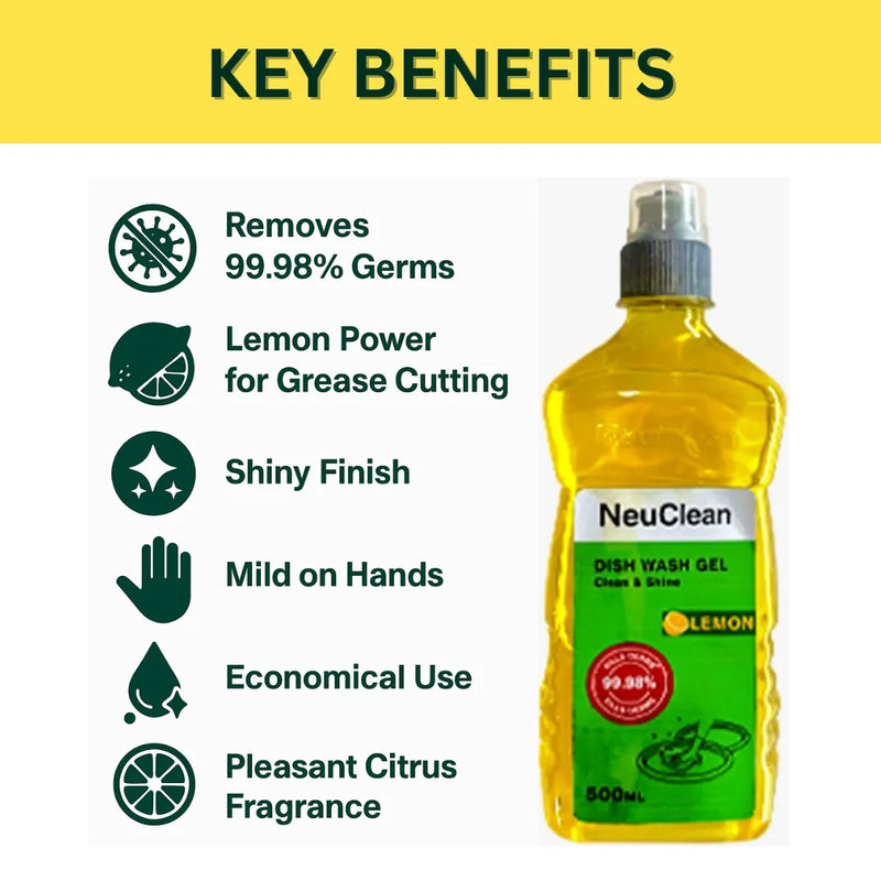 NEUCLEAN DISH WASH GEL 500ML