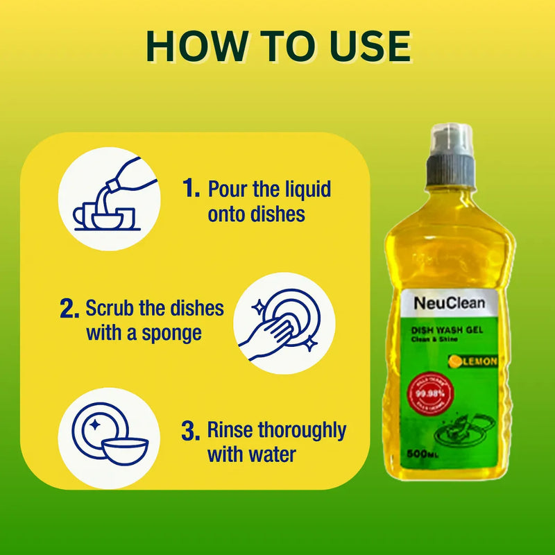 NEUCLEAN DISH WASH GEL 500ML
