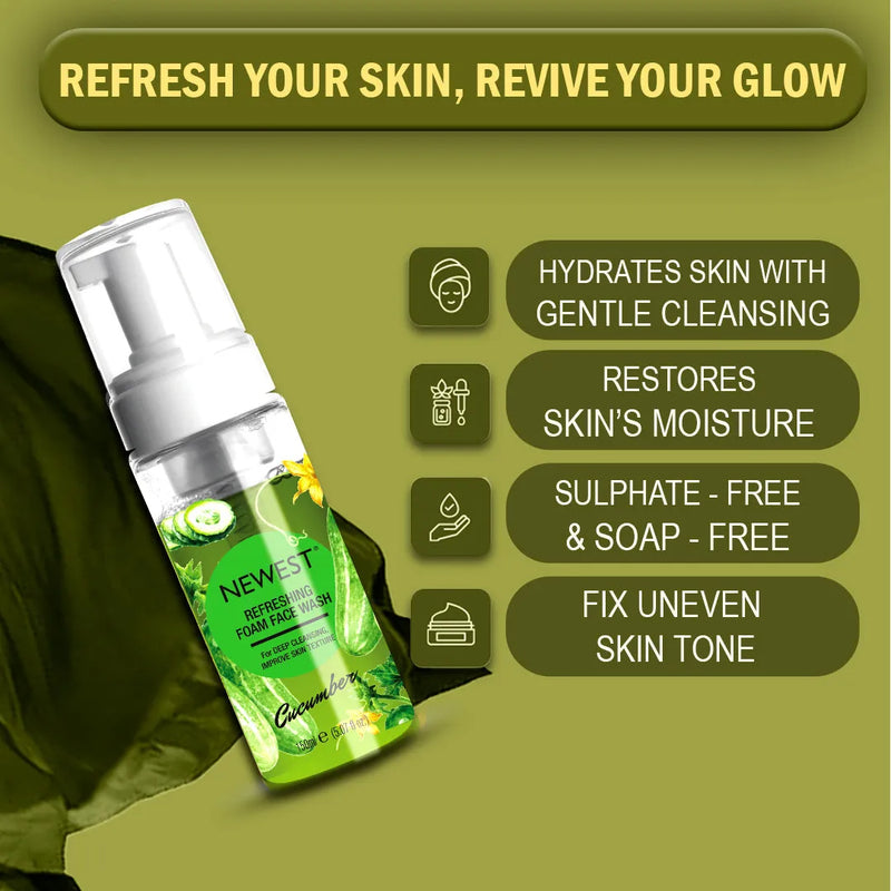NEWEST CUCUMBER FOAM FACE WASH 100ML