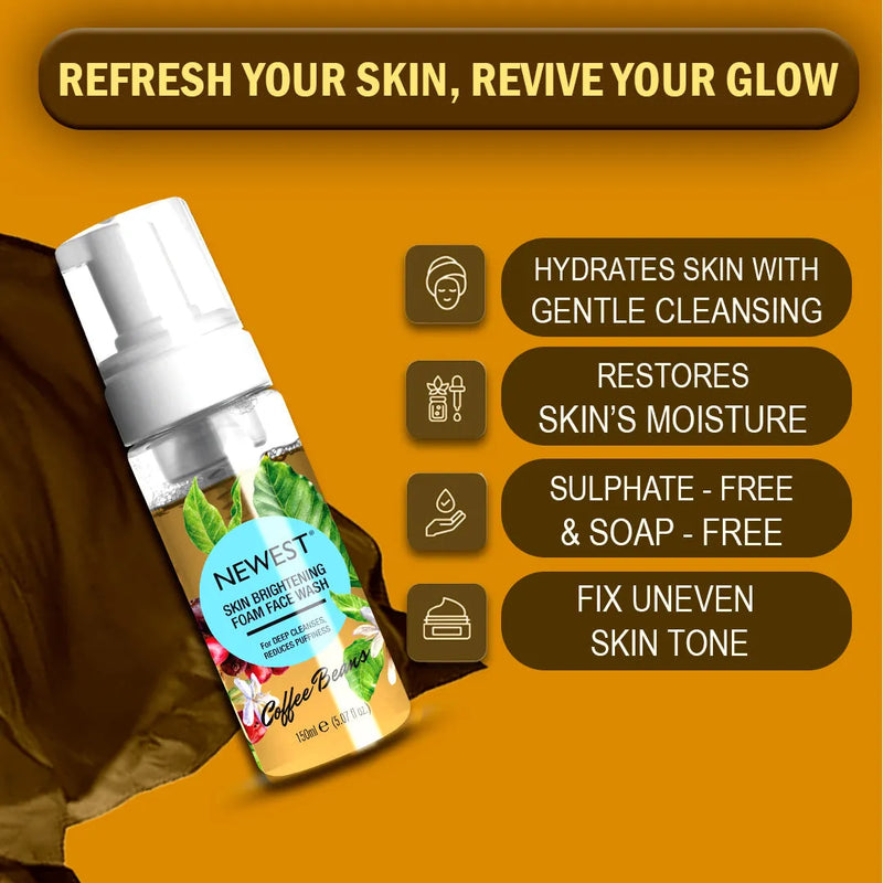 NEWEST COFFEE BEANS FOAM FACE WASH 100ML