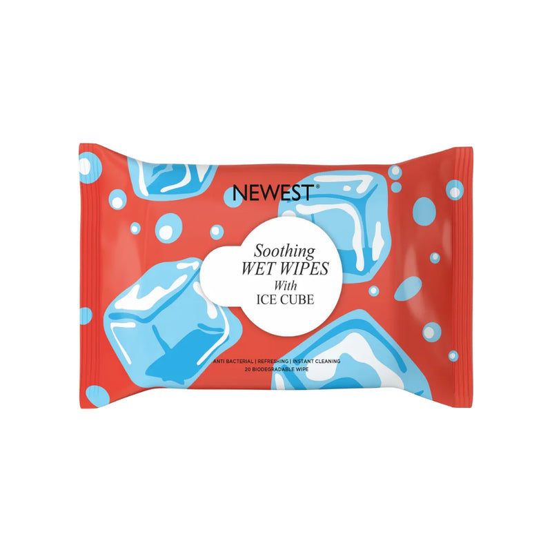 NEWEST SOOTHING WET WIPES WITH ICE CUBES - 20 PULLS