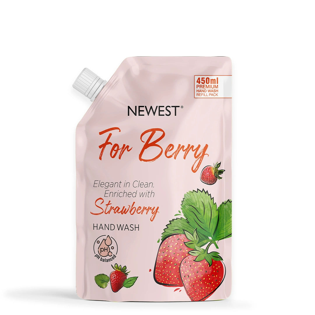 NEWEST FOR BERRY STRAWBERRY HANDWASH REFILL PACK(450 ML)