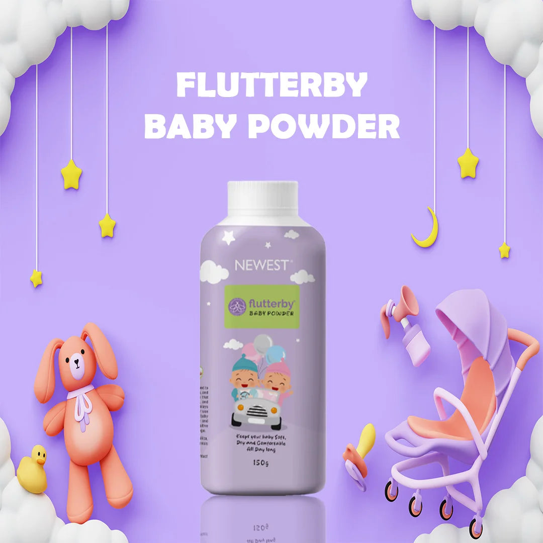 NEWEST FLUTTERBY BABY POWDER 150G