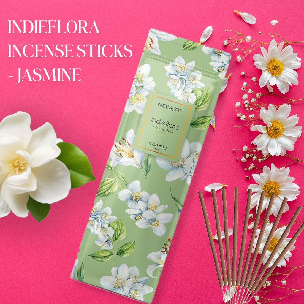 NEWEST INDIEFLORA INCENSE STICKS - JASMINE (50GM)