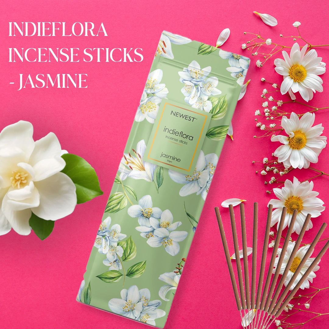 NEWEST INDIEFLORA INCENSE STICKS - JASMINE (50GM)