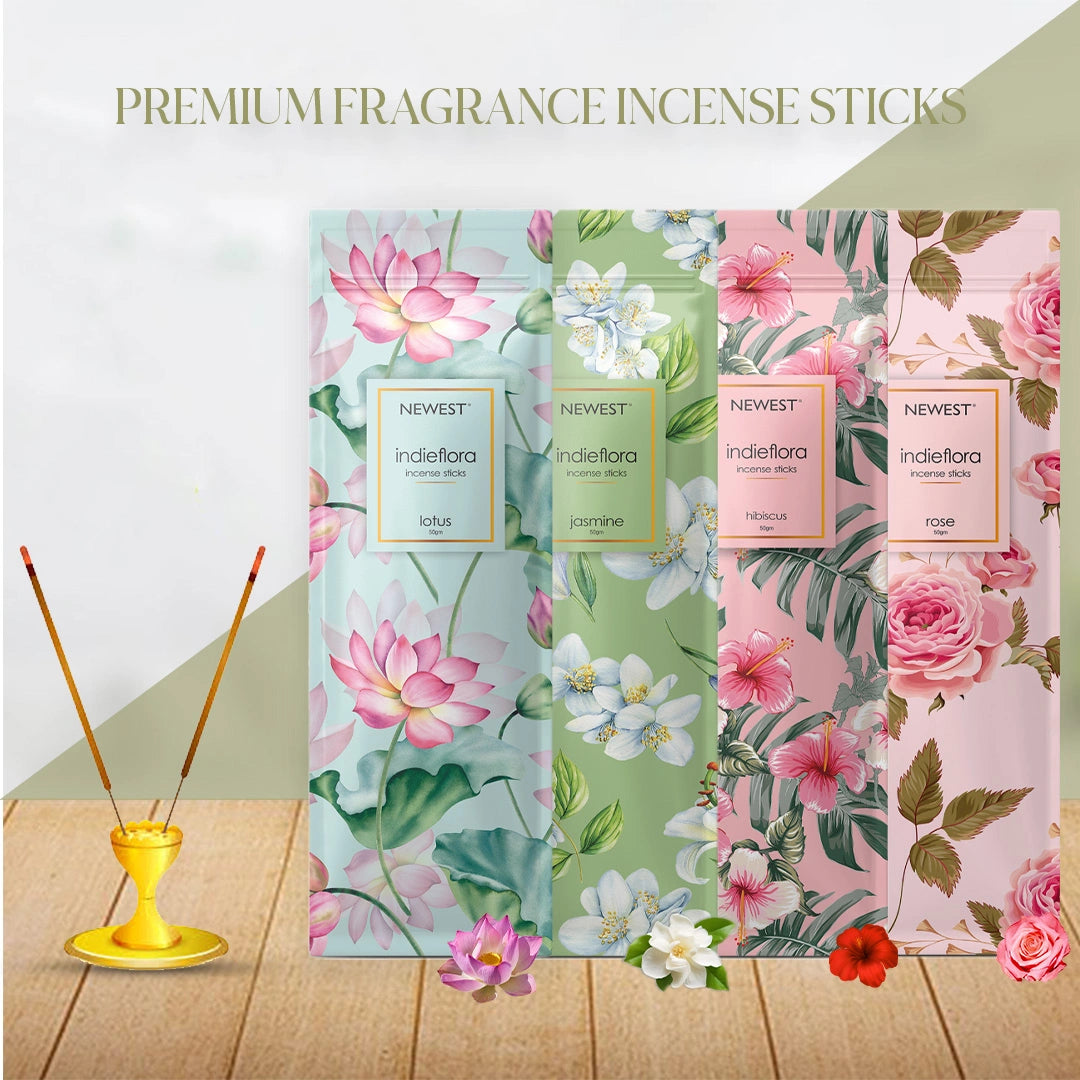 NEWEST INDIEFLORA INCENSE STICKS - JASMINE (50GM)