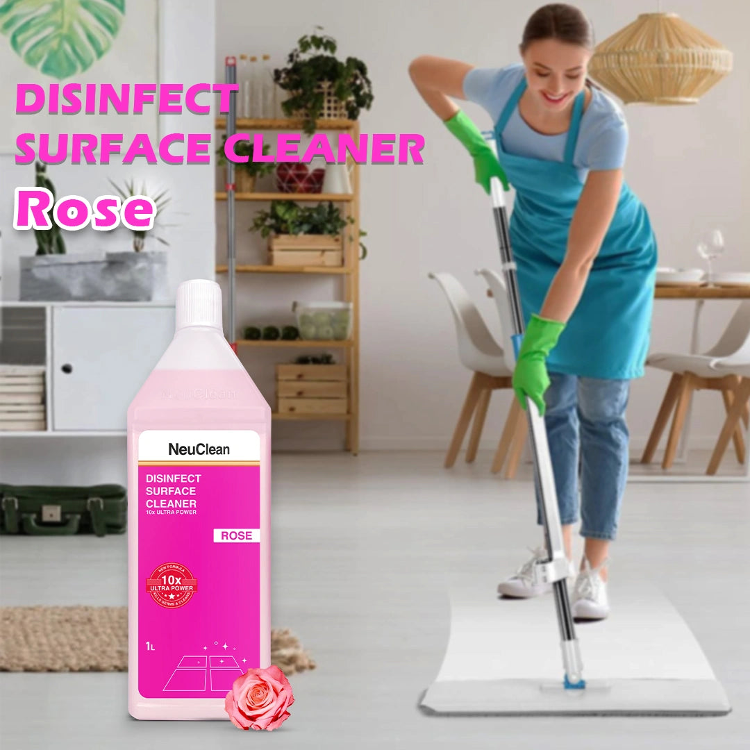 NEUCLEAN DISINFECT SURFACE CLEANER 10X ULTRA POWER- Rose (1L)