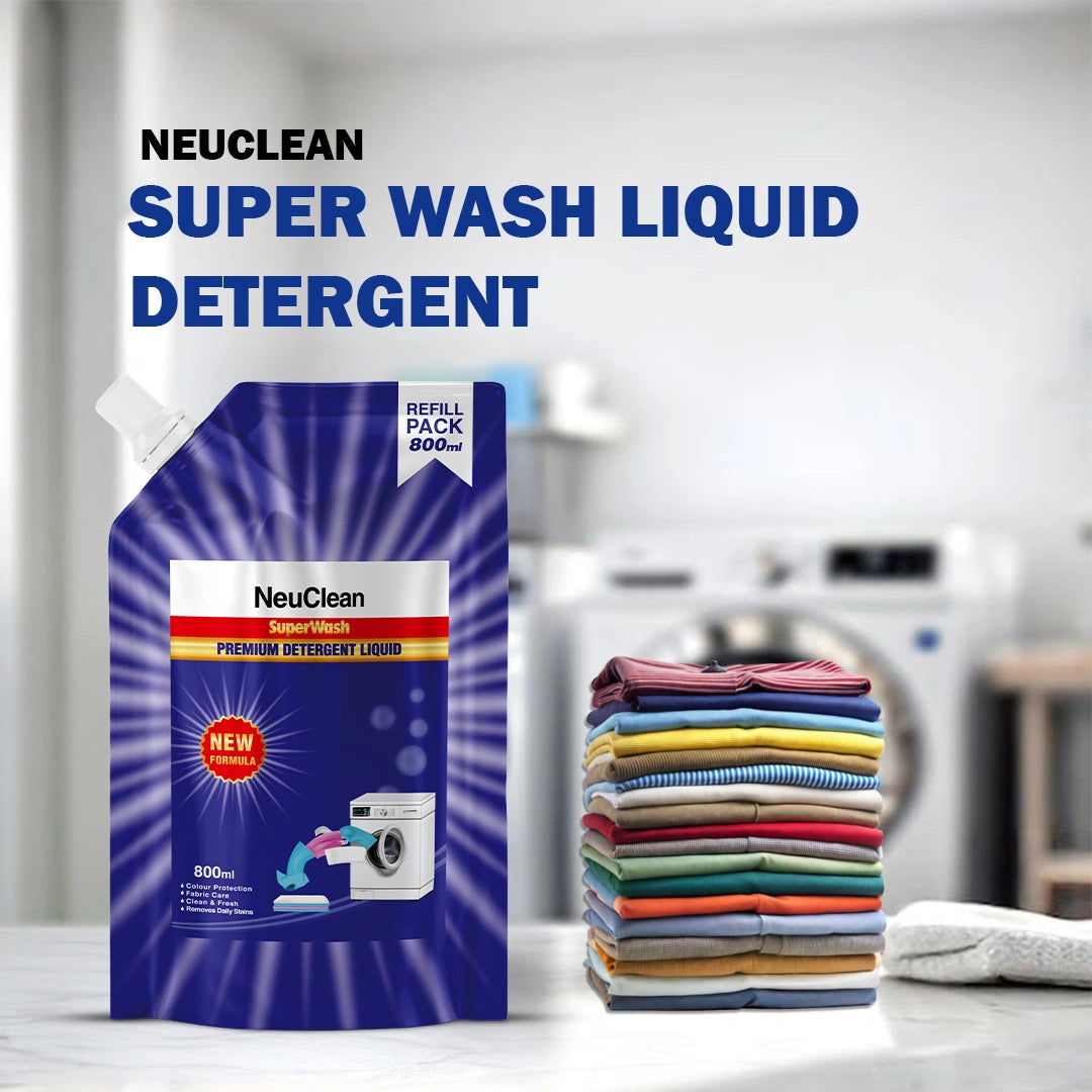 NEUCLEAN SUPERWASH PREMIUM DETERGENT LIQUID REFILL PACK (800ML)