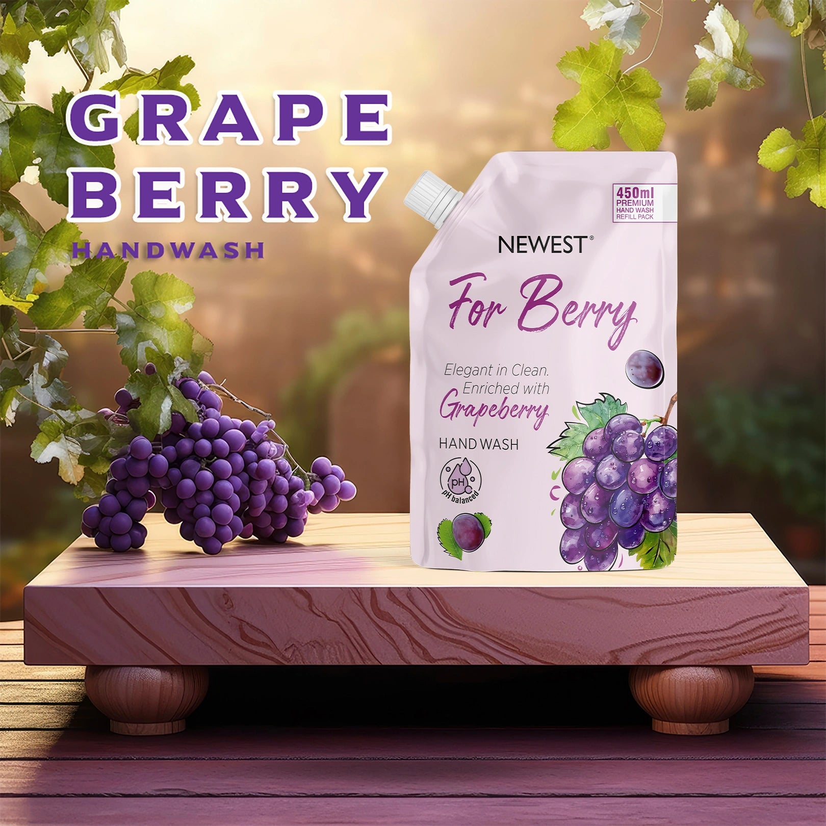 NEWEST FOR BERRY GRAPEBERRY HANDWASH REFILL PACK (450 ML)