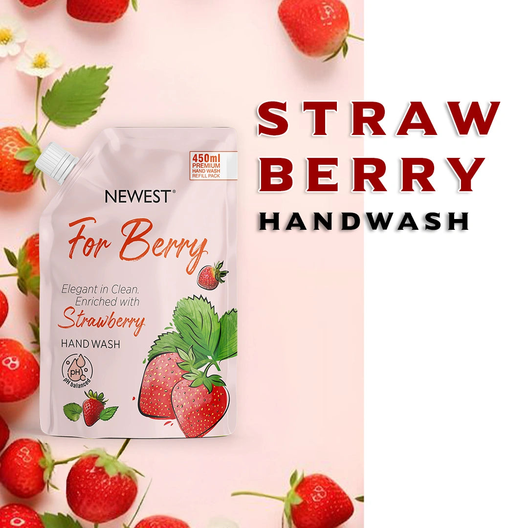 NEWEST FOR BERRY STRAWBERRY HANDWASH REFILL PACK(450 ML)