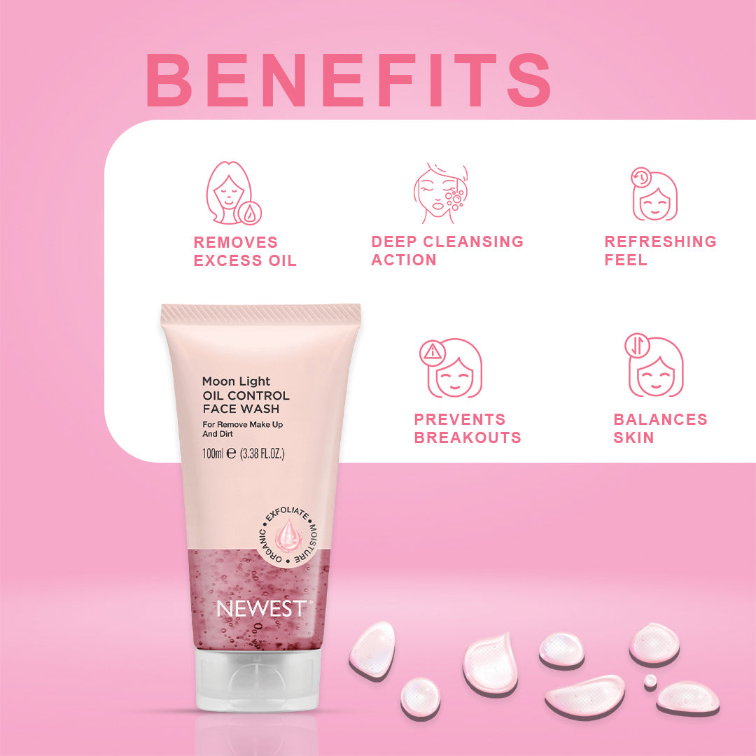 NEWEST MOON LIGHT OIL CONTROL FACE WASH (100 ML)