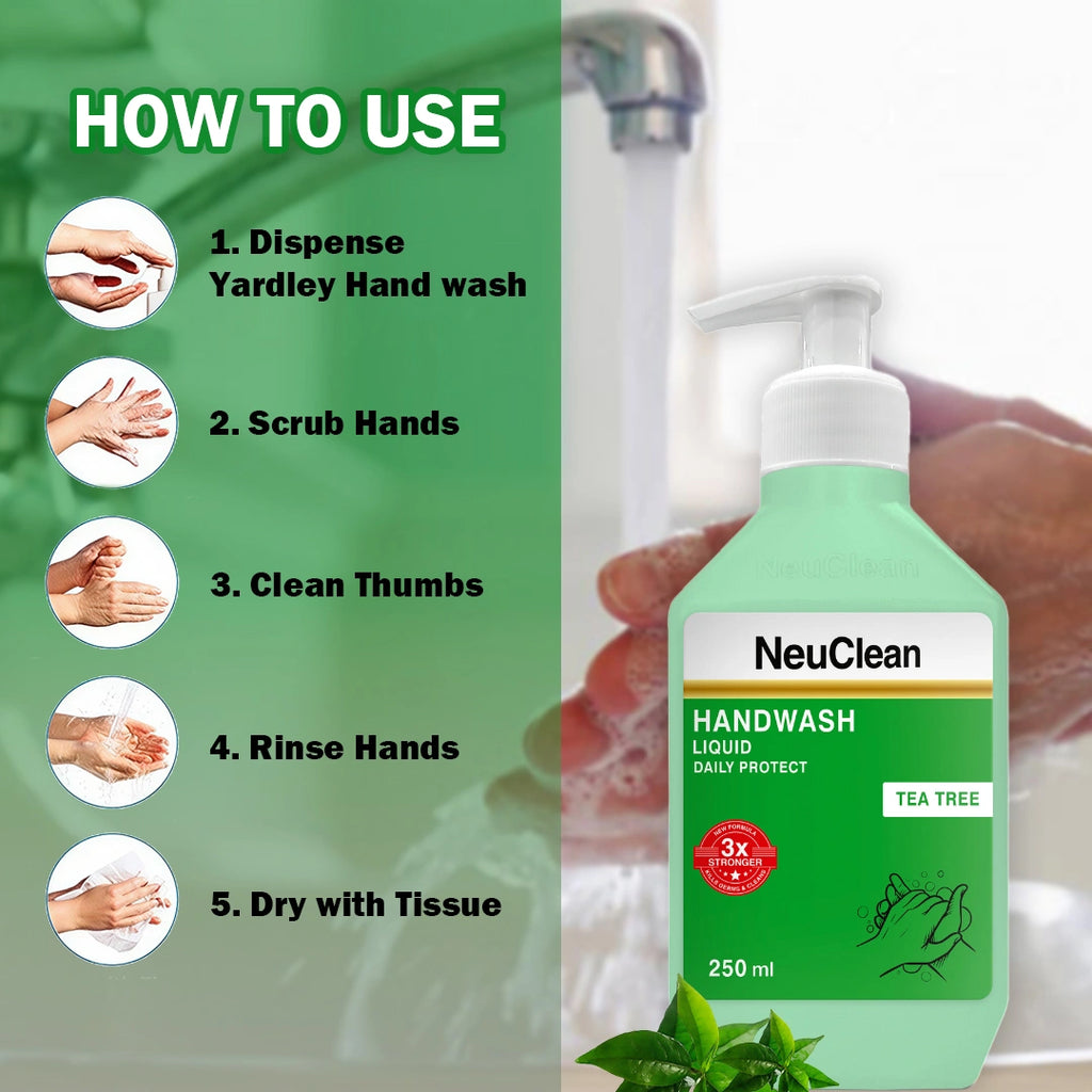 NEUCLEAN  HANDWASH LIQUID DAILY PROTECT TEA TREE 250ML