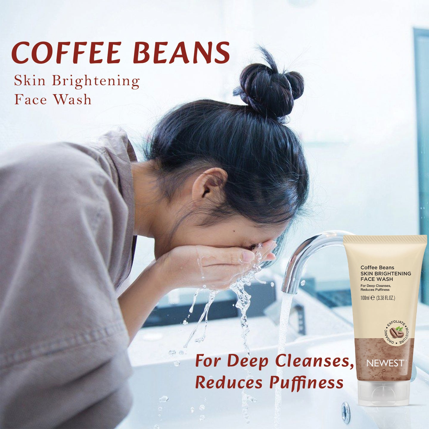 NEWEST COFFEE BEANS SKIN BRIGHTENING FACE FASH (100 ML)