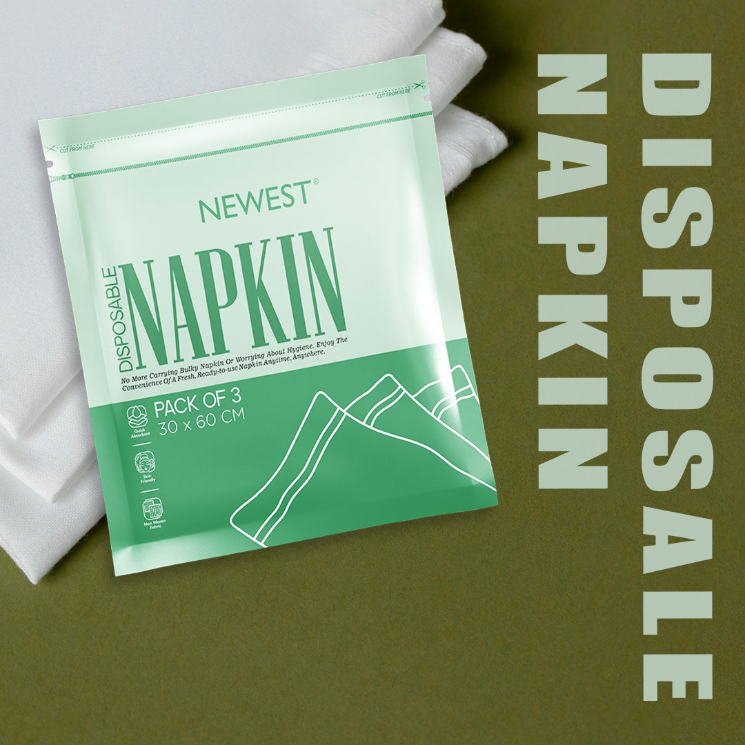 NEWEST DISPOSABLE NAPKIN PACK OF 3 (30X60 CM)