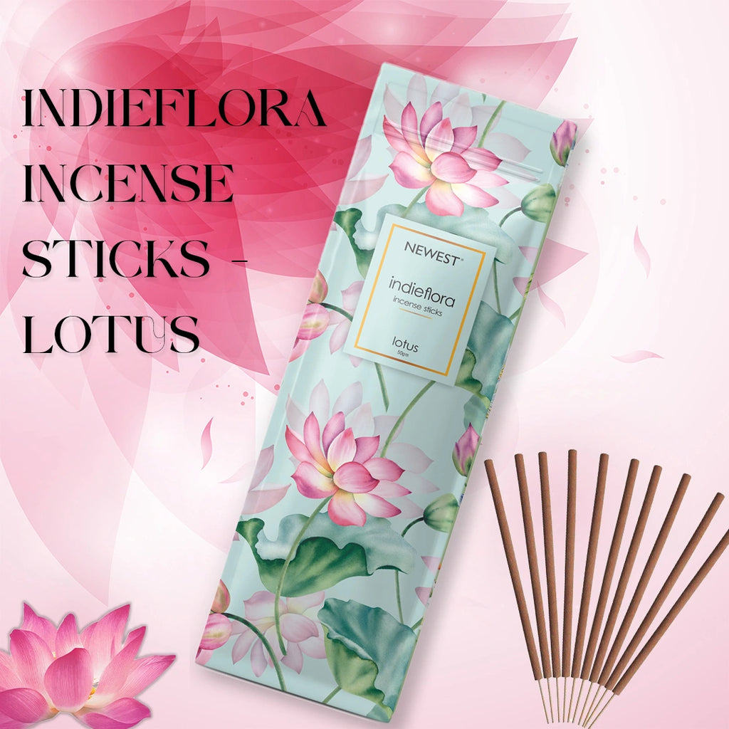 NEWEST INDIEFLORA INCENSE STICKS - LOTUS (50GM)