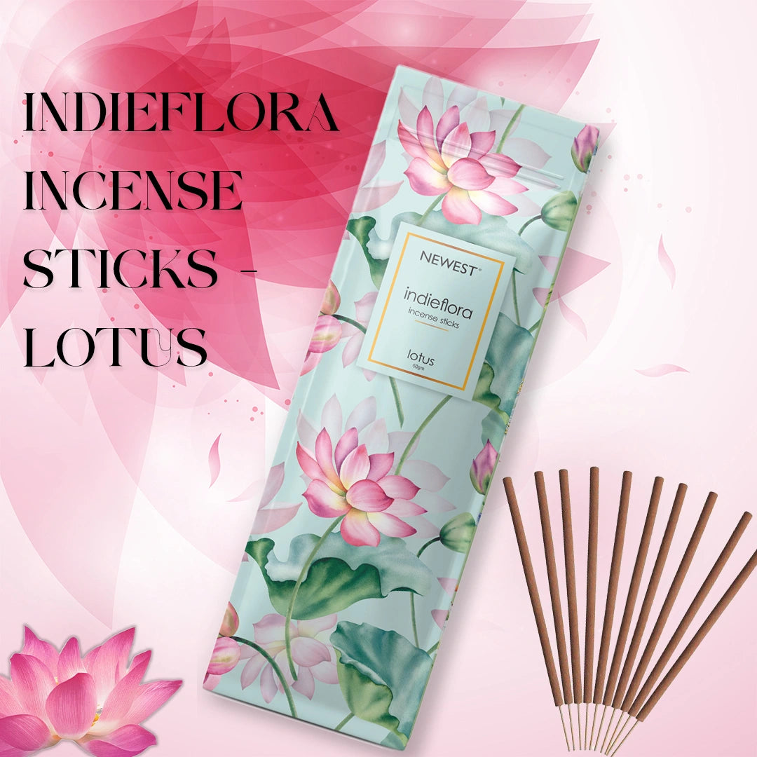 NEWEST INDIEFLORA INCENSE STICKS - LOTUS (50GM)