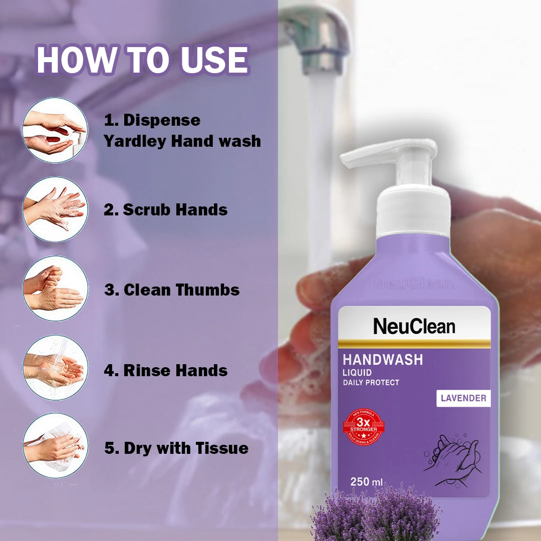 NEUCLEAN HANDWASH LIQUID DAILY PROTECT LAVENDER 250ML