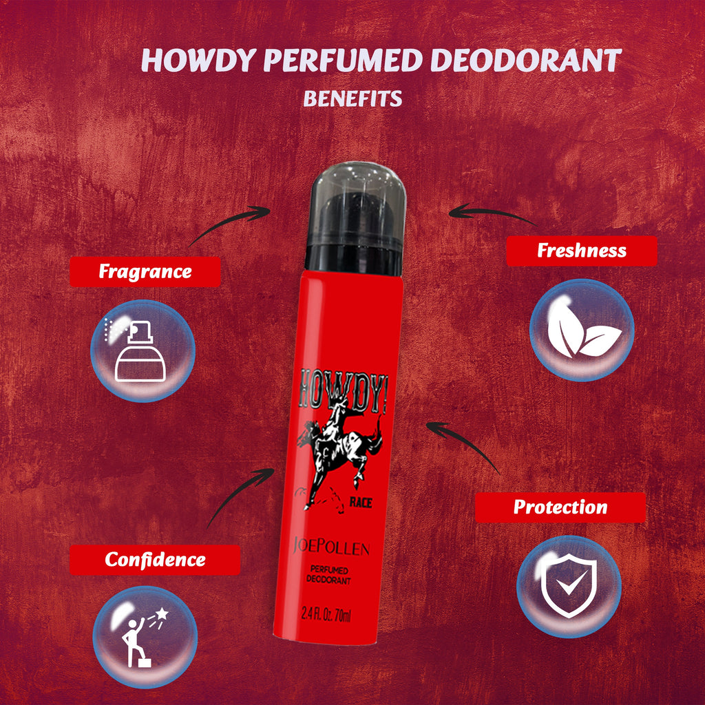 JOE POLLEN HOWDY RACE PERFUMED DEODORANT (70 ML)