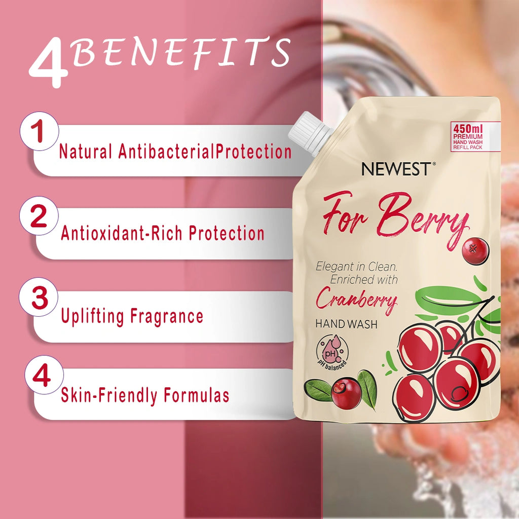 NEWEST FOR BERRY CRANBERRY HANDWASH REFILL PACK (450 ML)
