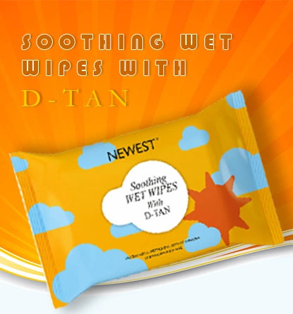 NEWEST SOOTHING WET WIPES WITH D-TAN - 20 PULLS