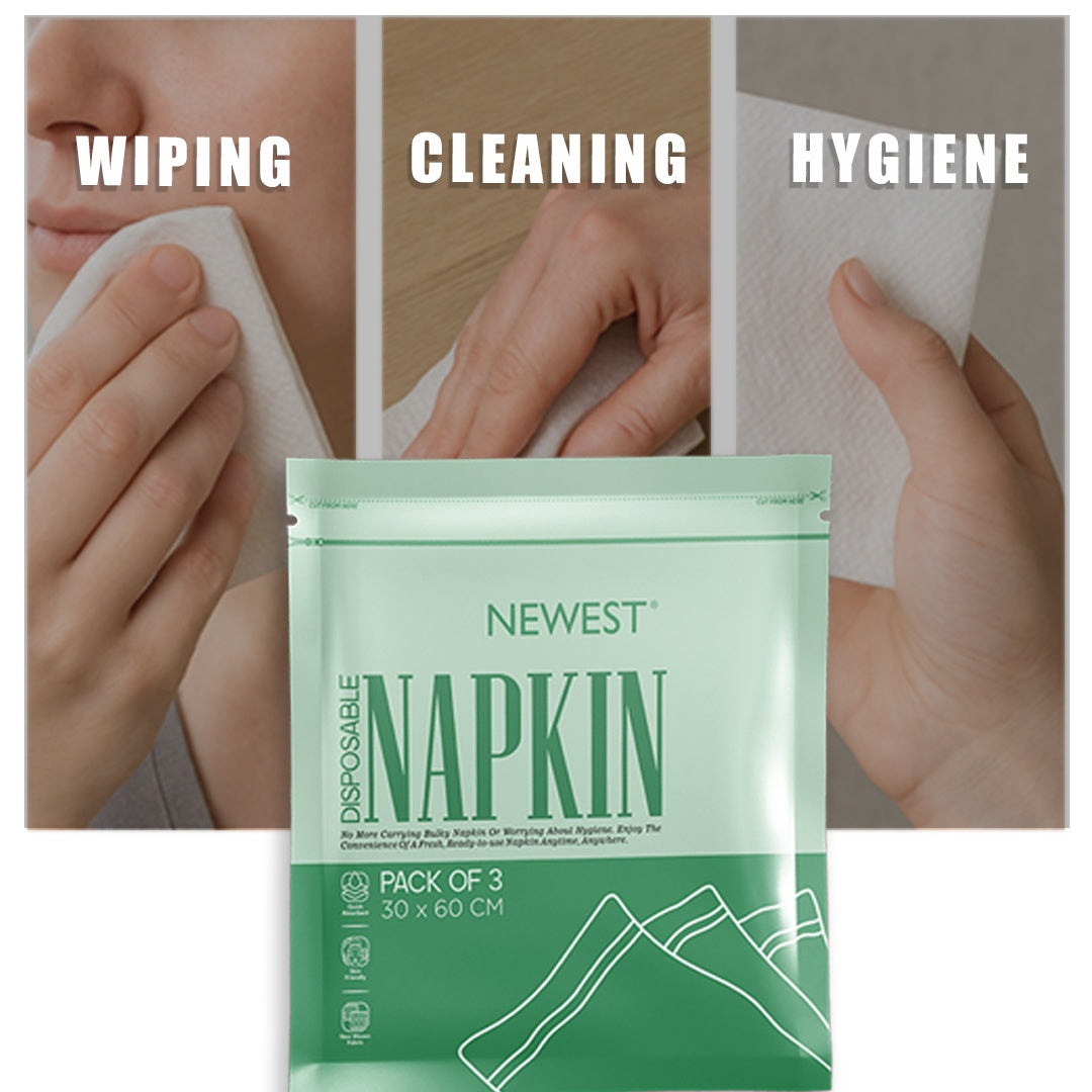 NEWEST DISPOSABLE NAPKIN PACK OF 3 (30X60 CM)