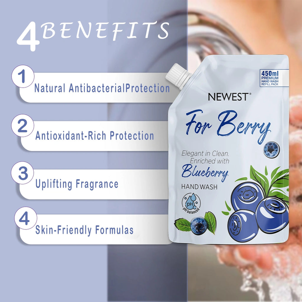 NEWEST FOR BERRY BLUEBERRY HANDWASH REFILL PACK (450 ML)