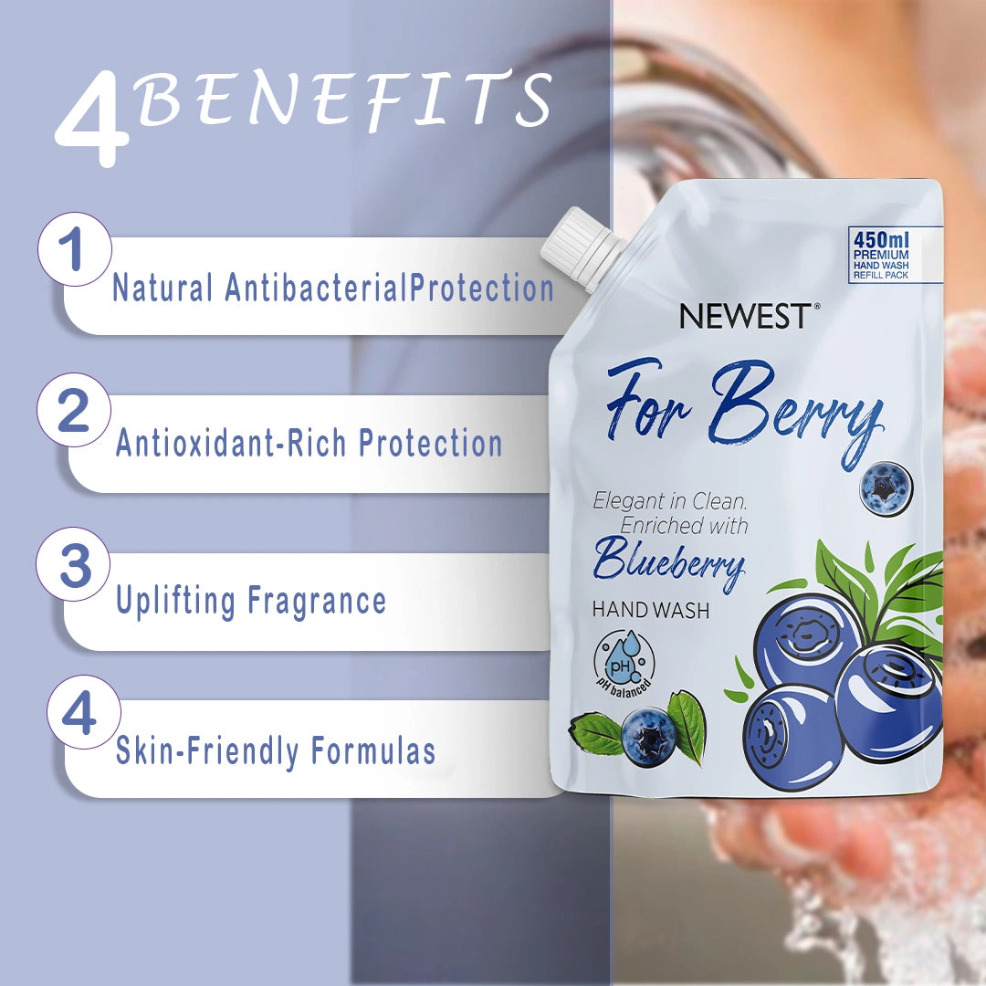 NEWEST FOR BERRY BLUEBERRY HANDWASH REFILL PACK (450 ML)