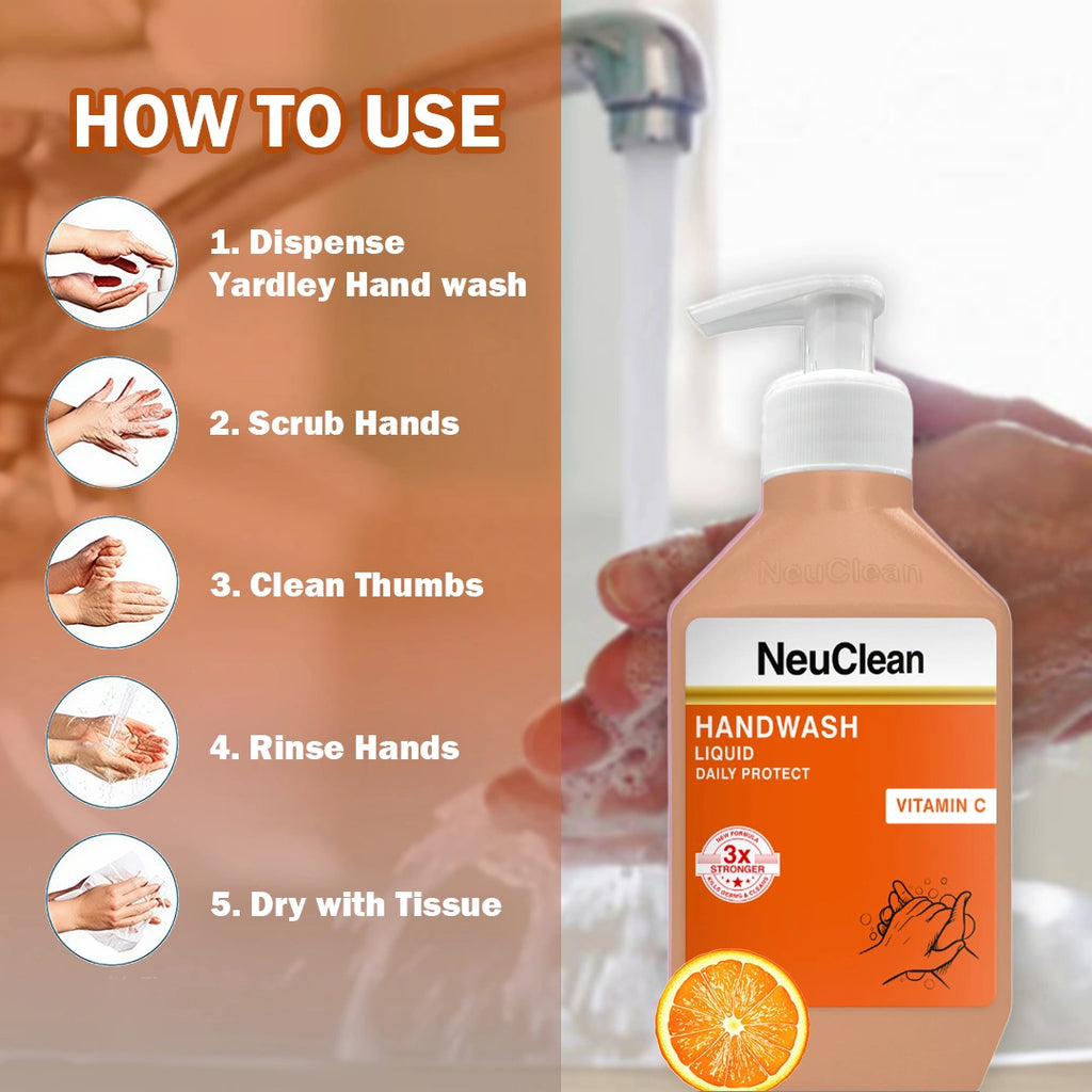 NEUCLEAN HANDWASH LIQUID DAILY PROTECT VITAMIN C 250ML