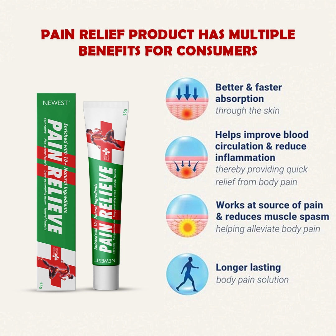 NEWEST PAIN RELIEF GEL WITH INSTANT RELIEF FORMULA 25G