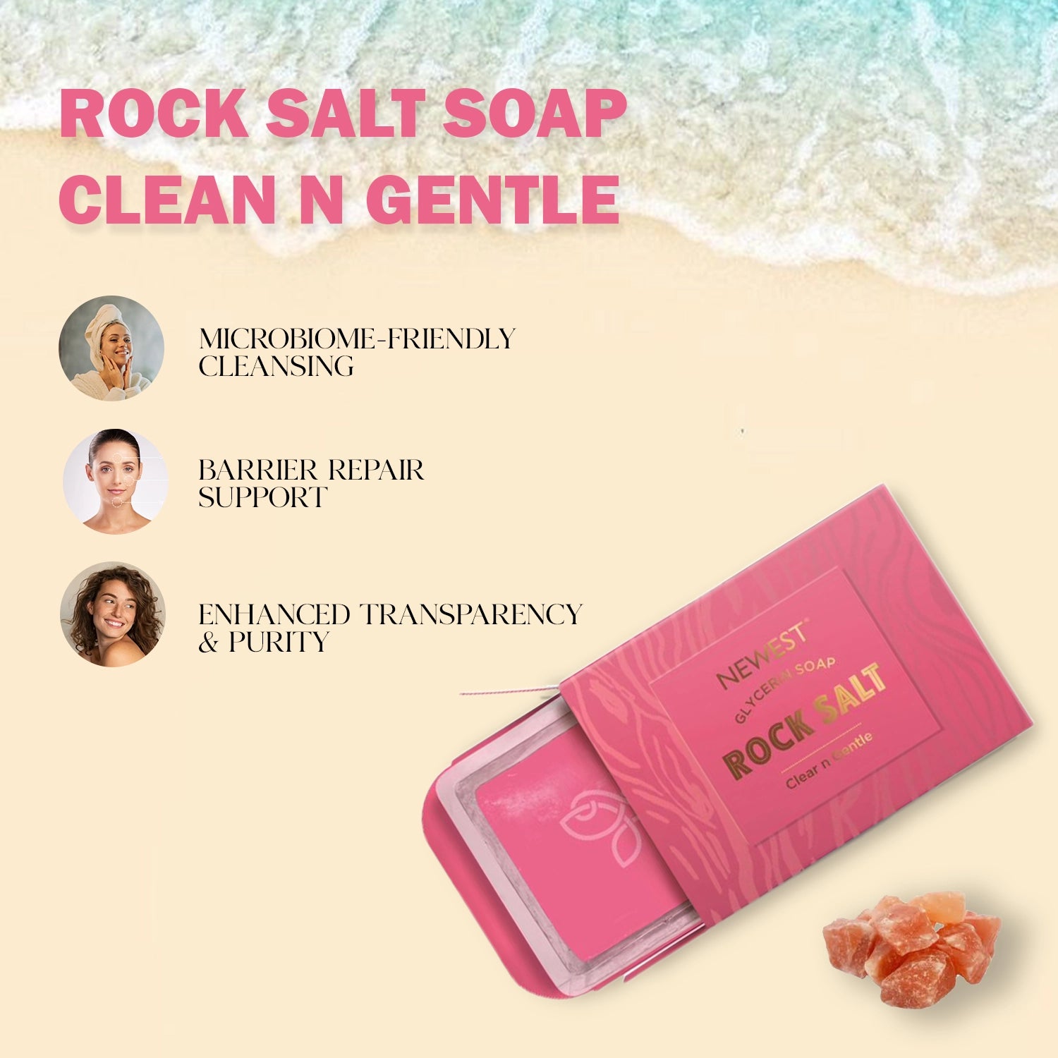 NEWEST ROCK SALT SOAP 125 GM