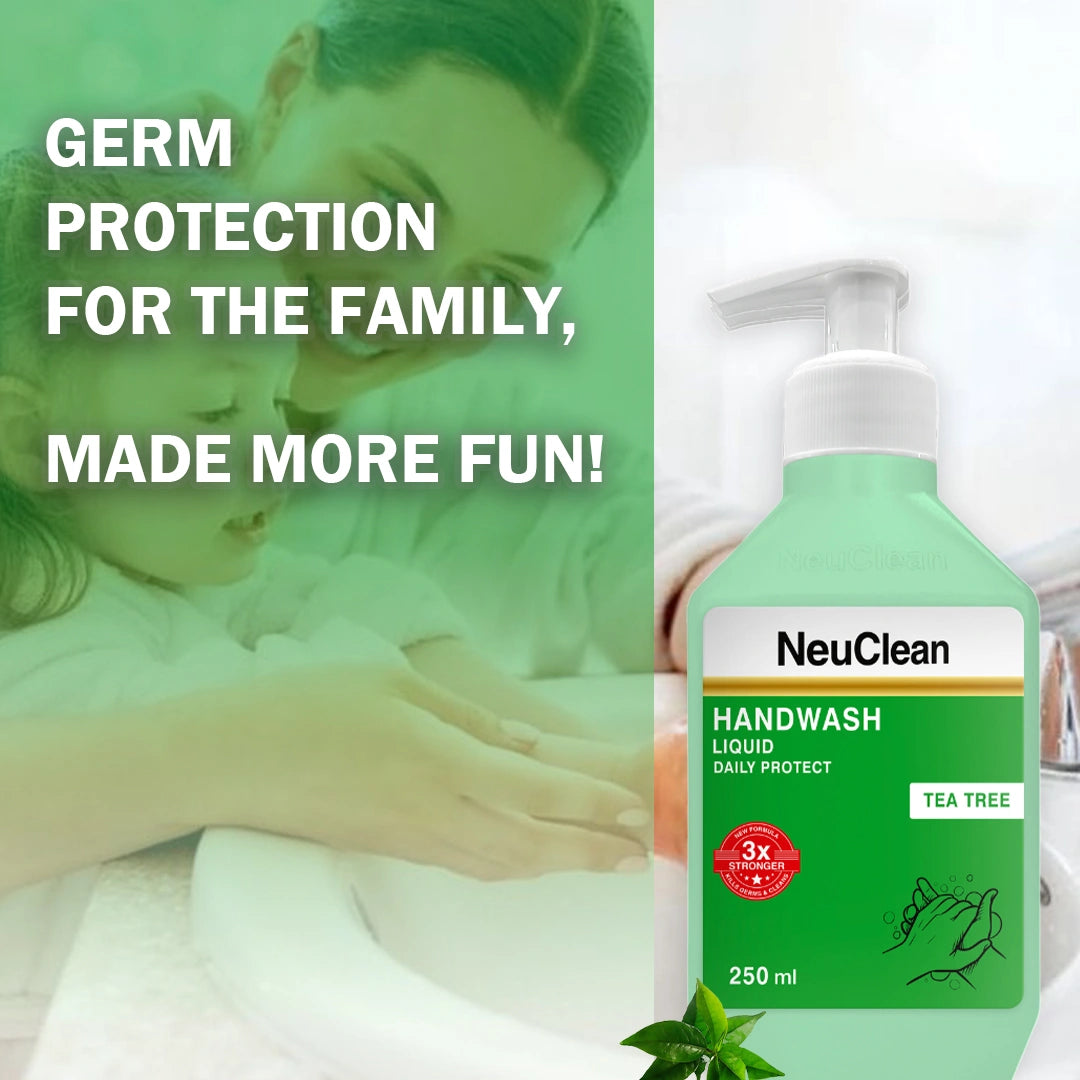 NEUCLEAN  HANDWASH LIQUID DAILY PROTECT TEA TREE 250ML