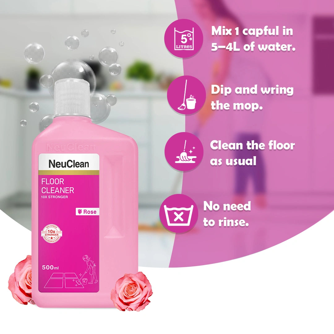 NEUCLEAN ROSE FLOOR CLEANER 500ML