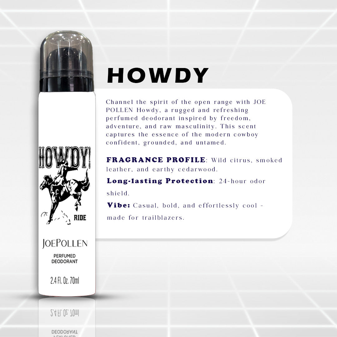 JOE POLLEN HOWDY RIDE PERFUMED DEODORANT (70 ML)