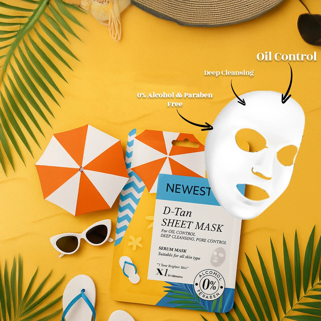 NEWEST D-TAN SHEET MASK WITH EXTRA SERUM