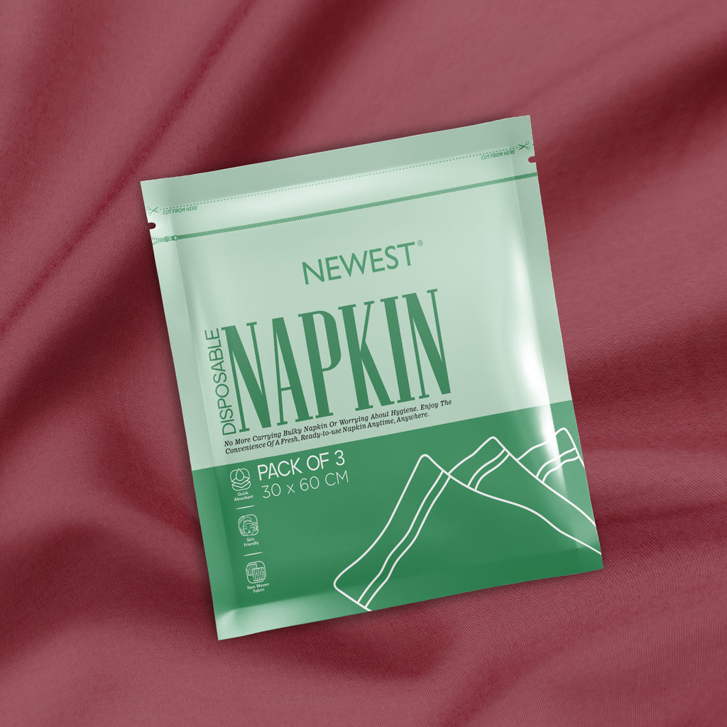 NEWEST DISPOSABLE NAPKIN PACK OF 3 (30X60 CM)