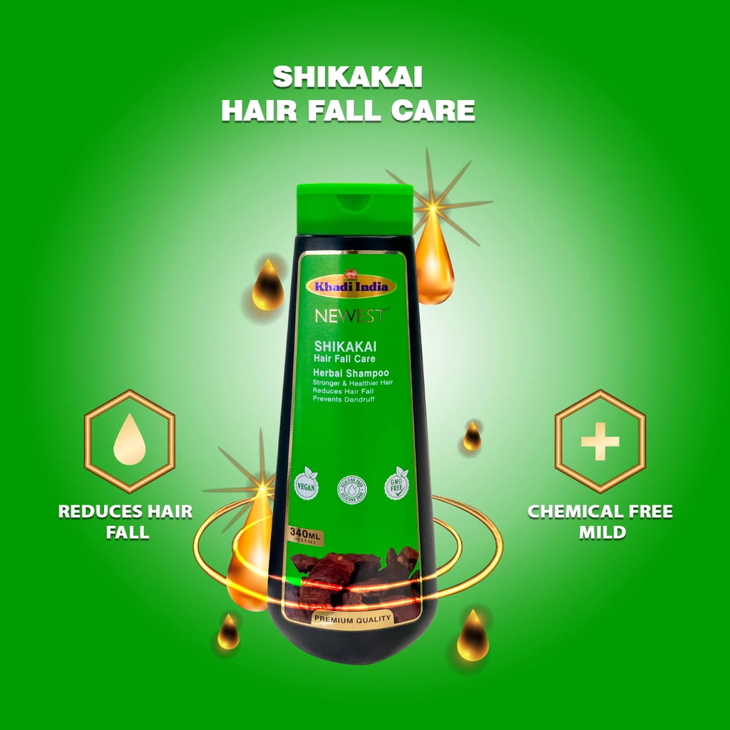 NEWEST SHIKAKAI HAIR FALL CARE HERBAL SHAMPOO 340ML