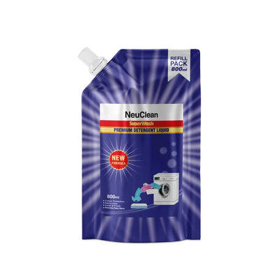 NEUCLEAN SUPERWASH PREMIUM DETERGENT LIQUID REFILL PACK (800ML)