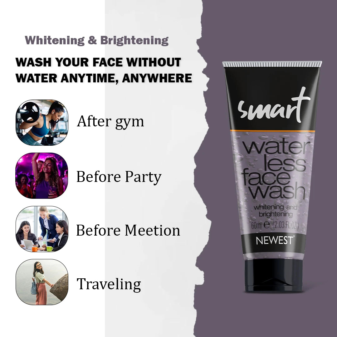 NEWEST SMART WATERLESS FACEWASH - Whitening & Brightening (60ML)