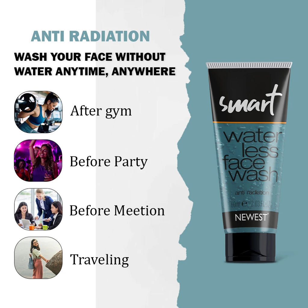 NEWEST SMART WATERLESS FACE WASH - ANTI RADIATION (60ML)