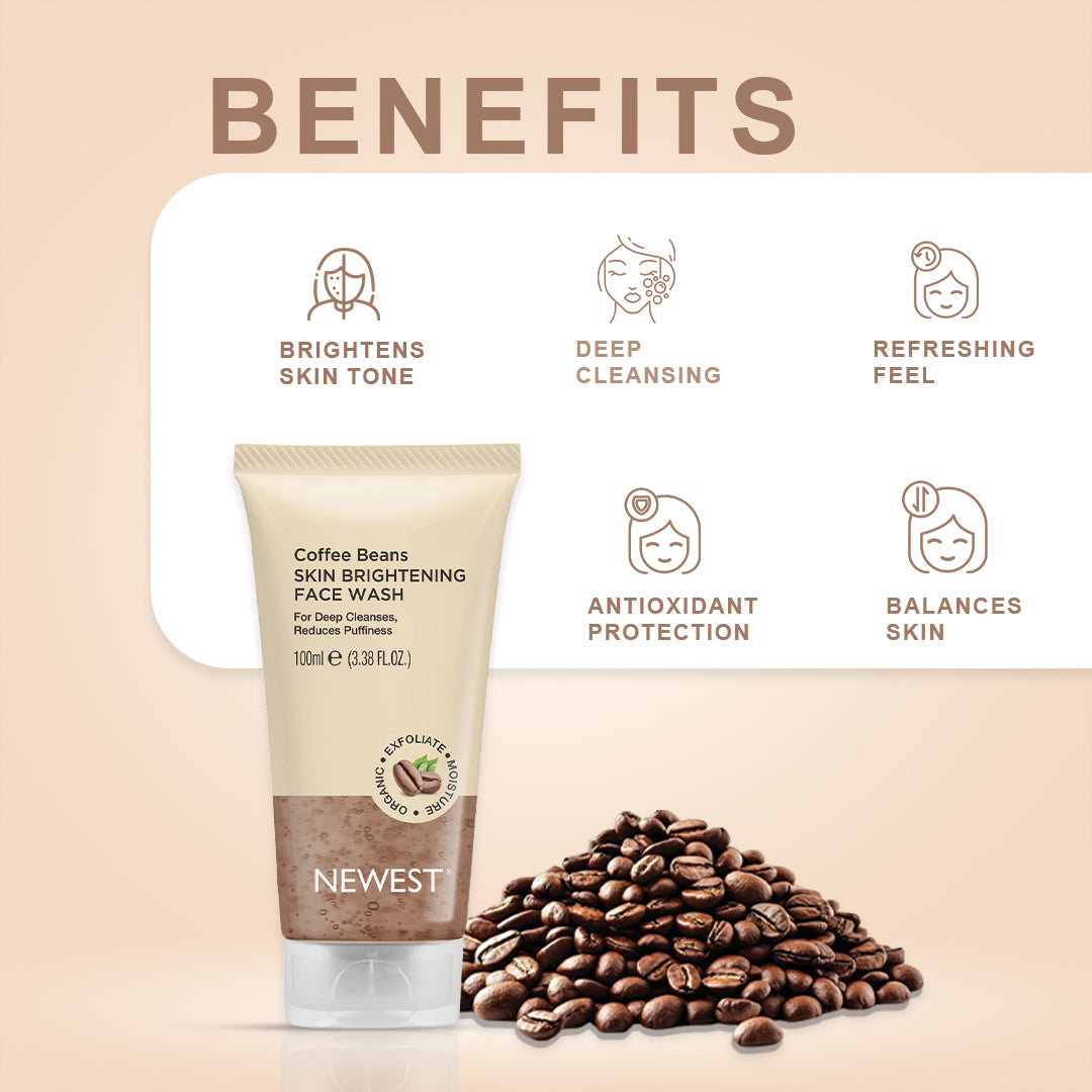 NEWEST COFFEE BEANS SKIN BRIGHTENING FACE FASH (100 ML)