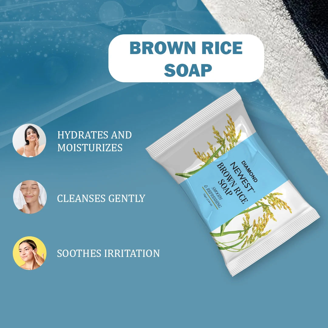 NEWEST BROWN RICE  SOAP 75 GM