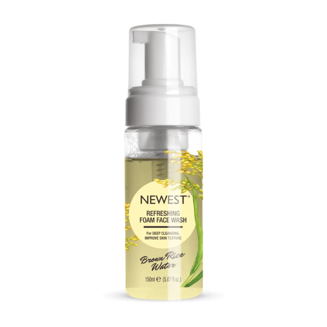 NEWEST BROWN RICE WATER FOAM FACE WASH 100ML