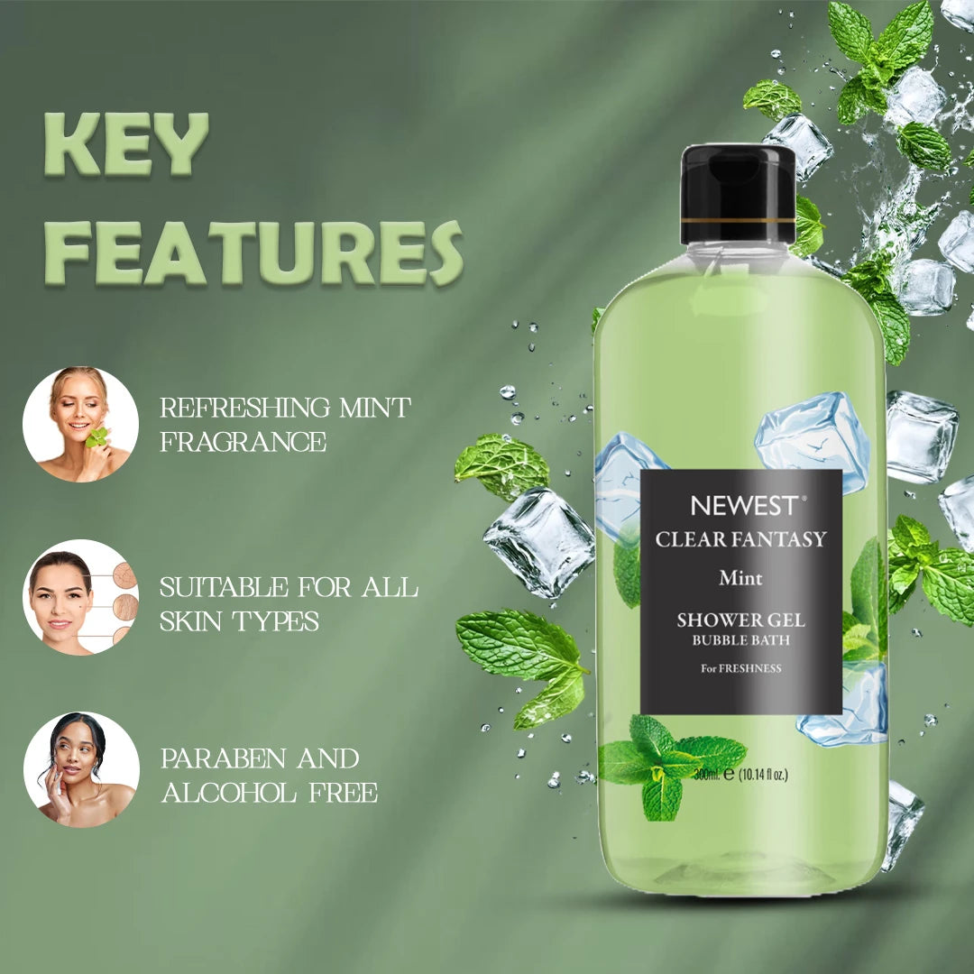 NEWEST CLEAR FANTASY MINT SHOWER GEL 300ML
