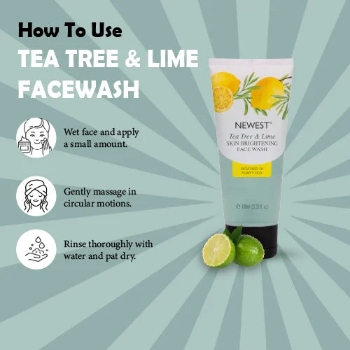 NEWEST TEA TREE & LIME FACEWASH 100ML