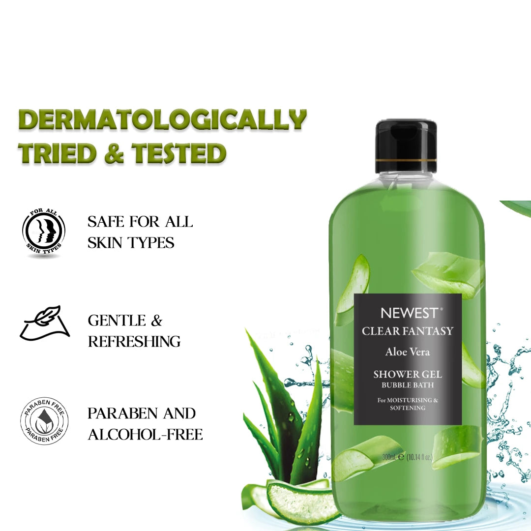 NEWEST CLEAR FANTASY ALOVERA SHOWER GEL 300ML