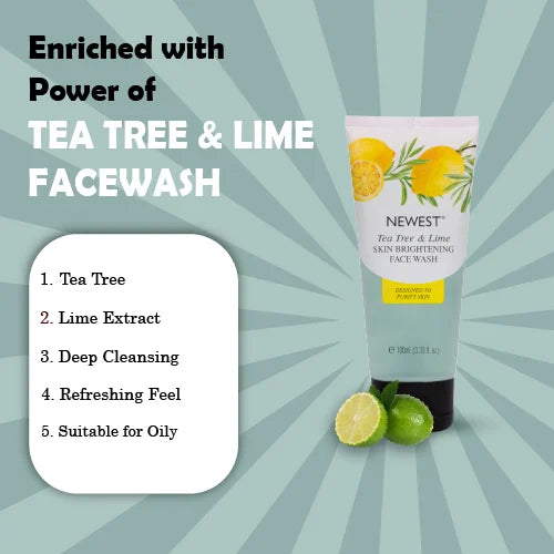 NEWEST TEA TREE & LIME FACEWASH 100ML