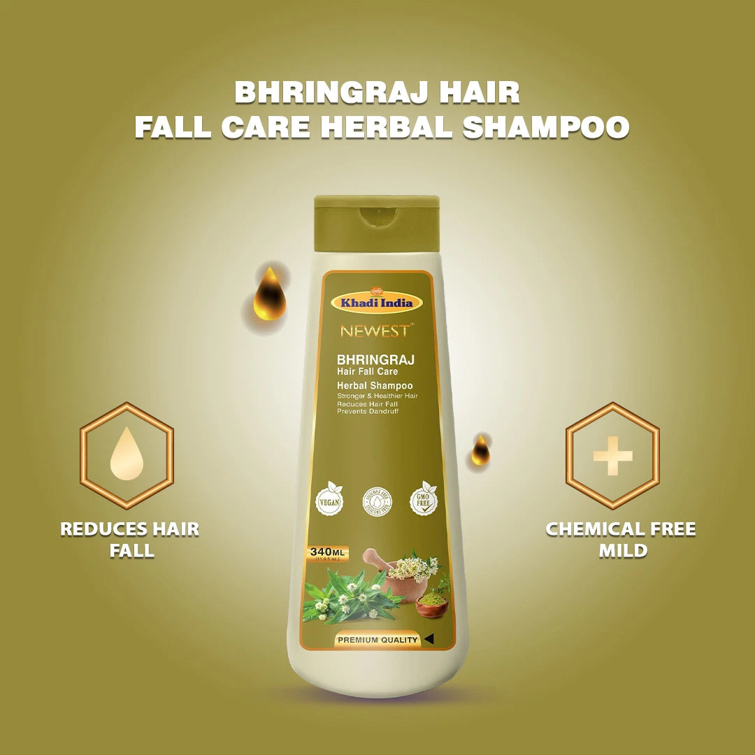NEWEST BHRINGRAJ HAIR FALL CARE HERBAL SHAMPOO 340ML