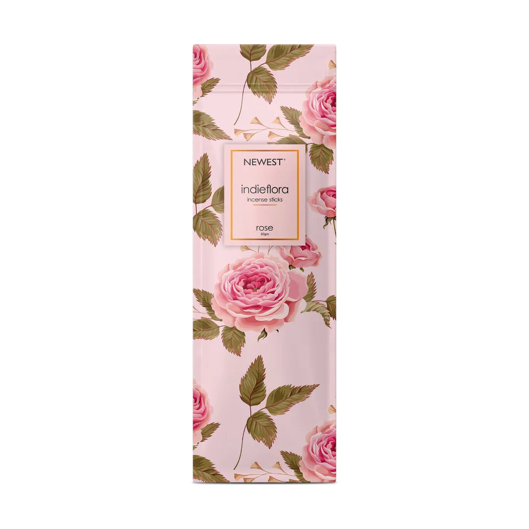 NEWEST INDIEFLORA INCENSE STICKS - ROSE (50GM)