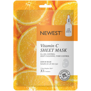 NEWEST VITAMIN C FACE SHEET MASK WITH EXTRA SERUM
