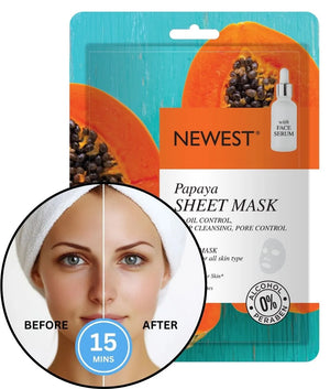 NEWEST PAPAYA SHEET MASK WITH EXTRA SERUM